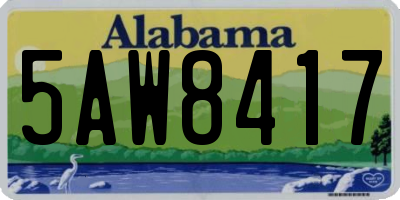 AL license plate 5AW8417