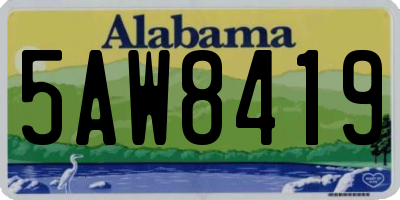 AL license plate 5AW8419