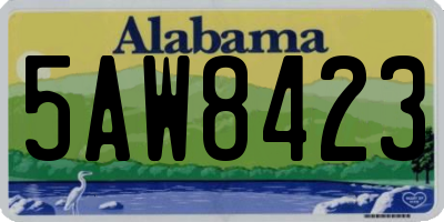 AL license plate 5AW8423