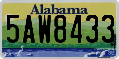 AL license plate 5AW8433