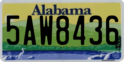 AL license plate 5AW8436