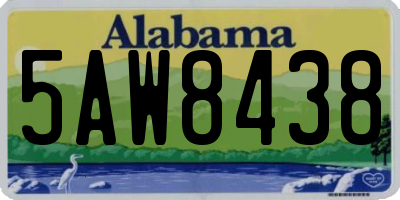 AL license plate 5AW8438
