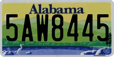 AL license plate 5AW8445