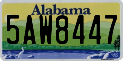 AL license plate 5AW8447