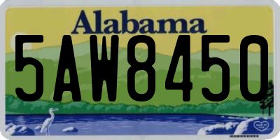AL license plate 5AW8450