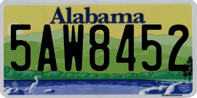 AL license plate 5AW8452