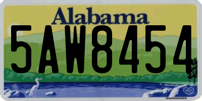 AL license plate 5AW8454
