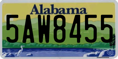 AL license plate 5AW8455