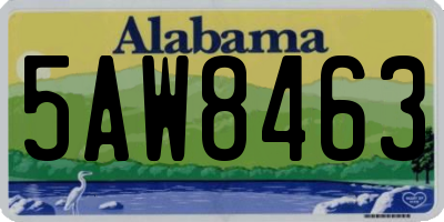 AL license plate 5AW8463
