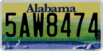 AL license plate 5AW8474