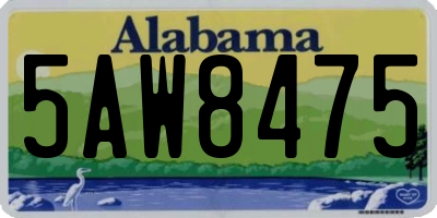 AL license plate 5AW8475
