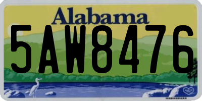 AL license plate 5AW8476