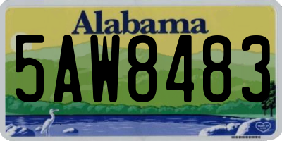 AL license plate 5AW8483