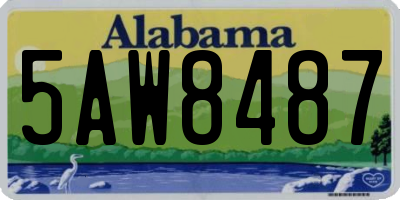 AL license plate 5AW8487