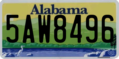 AL license plate 5AW8496
