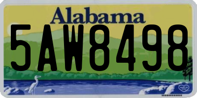 AL license plate 5AW8498