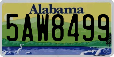AL license plate 5AW8499