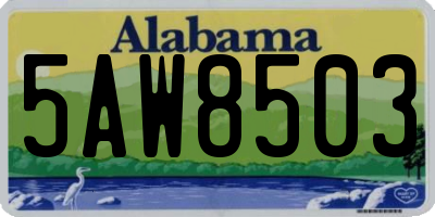 AL license plate 5AW8503