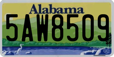 AL license plate 5AW8509