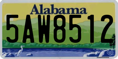 AL license plate 5AW8512