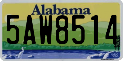 AL license plate 5AW8514
