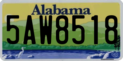 AL license plate 5AW8518