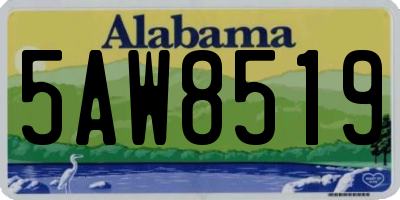 AL license plate 5AW8519