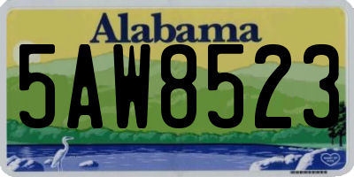 AL license plate 5AW8523