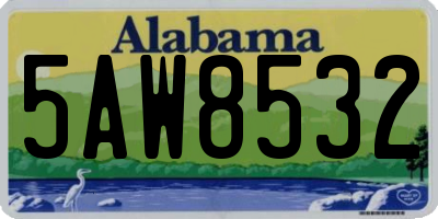AL license plate 5AW8532