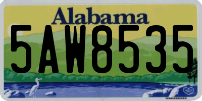 AL license plate 5AW8535