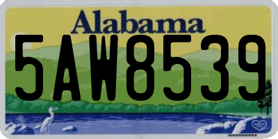 AL license plate 5AW8539