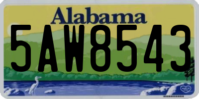 AL license plate 5AW8543