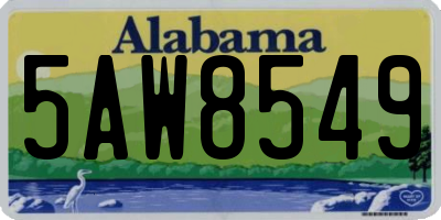 AL license plate 5AW8549