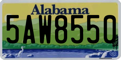 AL license plate 5AW8550