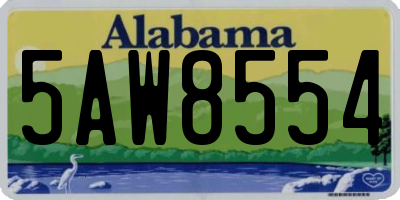 AL license plate 5AW8554
