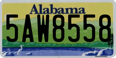 AL license plate 5AW8558