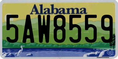AL license plate 5AW8559
