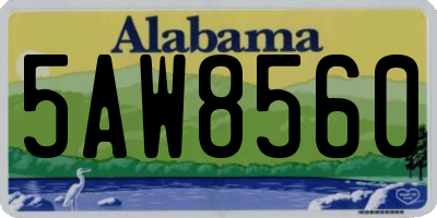 AL license plate 5AW8560