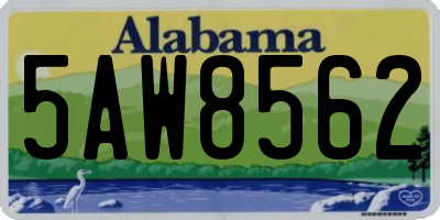 AL license plate 5AW8562