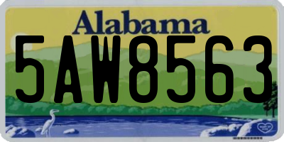 AL license plate 5AW8563