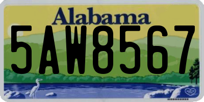 AL license plate 5AW8567