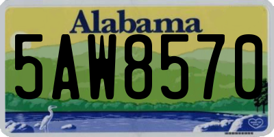 AL license plate 5AW8570