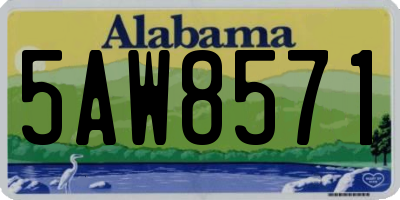 AL license plate 5AW8571
