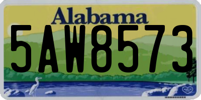 AL license plate 5AW8573