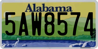AL license plate 5AW8574