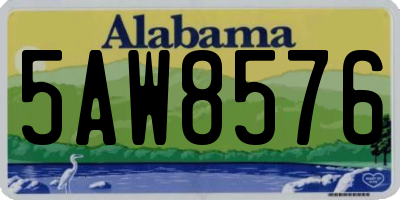 AL license plate 5AW8576