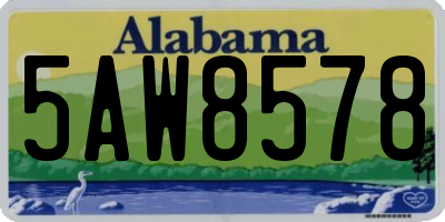 AL license plate 5AW8578