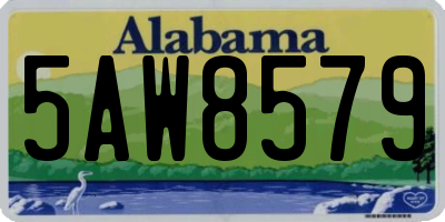 AL license plate 5AW8579
