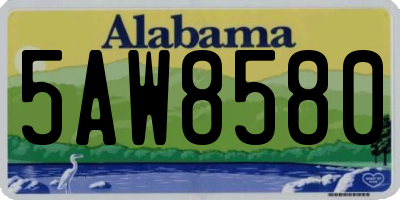 AL license plate 5AW8580