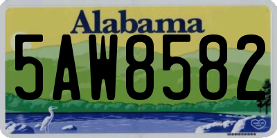 AL license plate 5AW8582